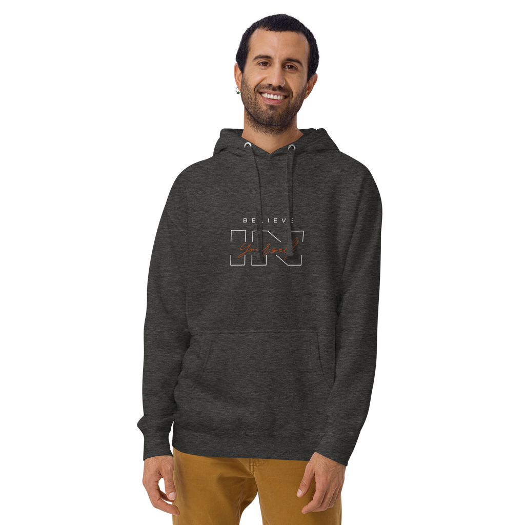 "Believe in Yourself" – Motivational Typography Hoodie