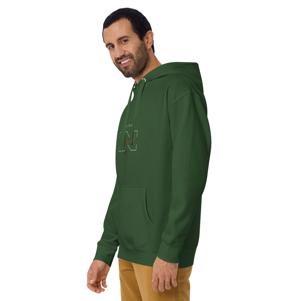 "Believe in Yourself" – Motivational Typography Hoodie