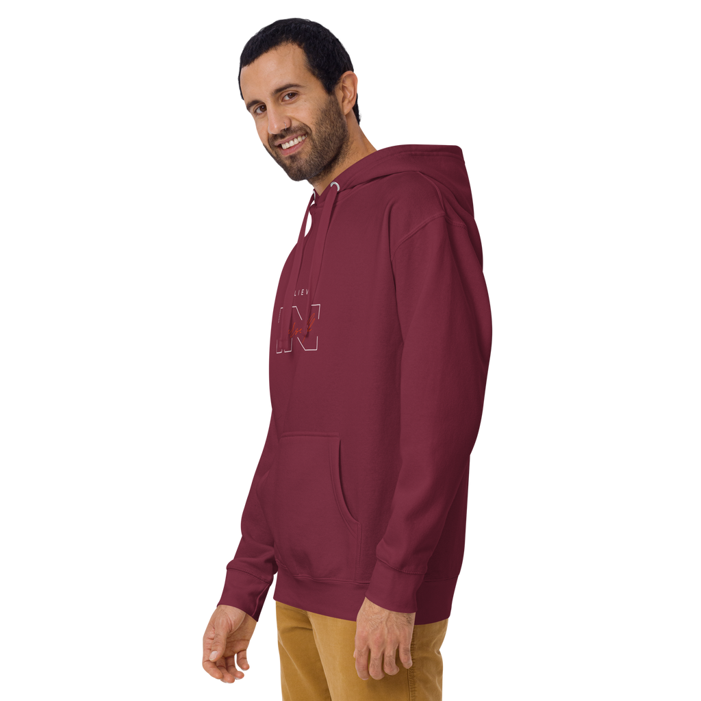 "Believe in Yourself" – Motivational Typography Hoodie