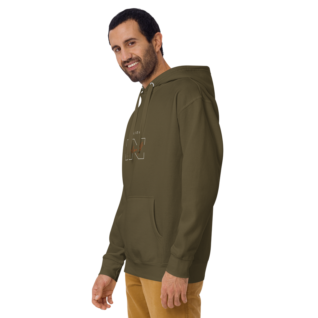 "Believe in Yourself" – Motivational Typography Hoodie