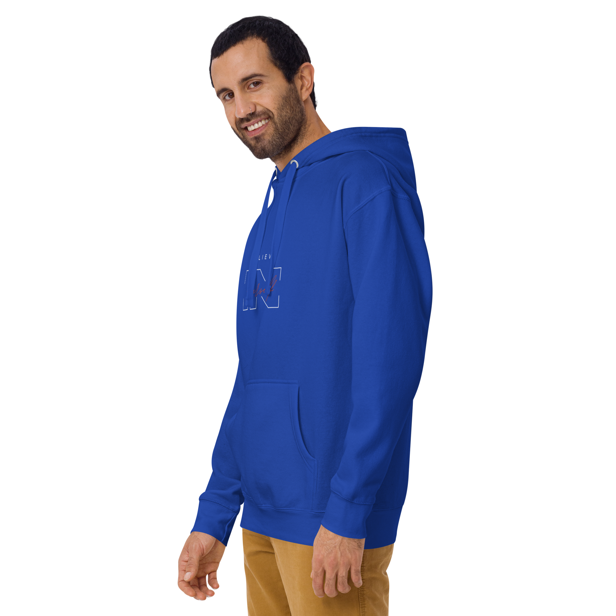 "Believe in Yourself" – Motivational Typography Hoodie