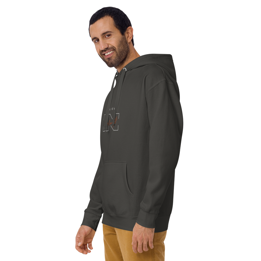 "Believe in Yourself" – Motivational Typography Hoodie